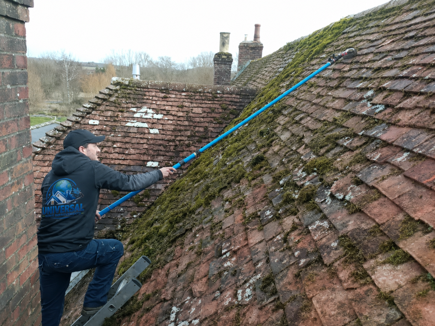 Roof cleaning preparation in Listowel, Kerry