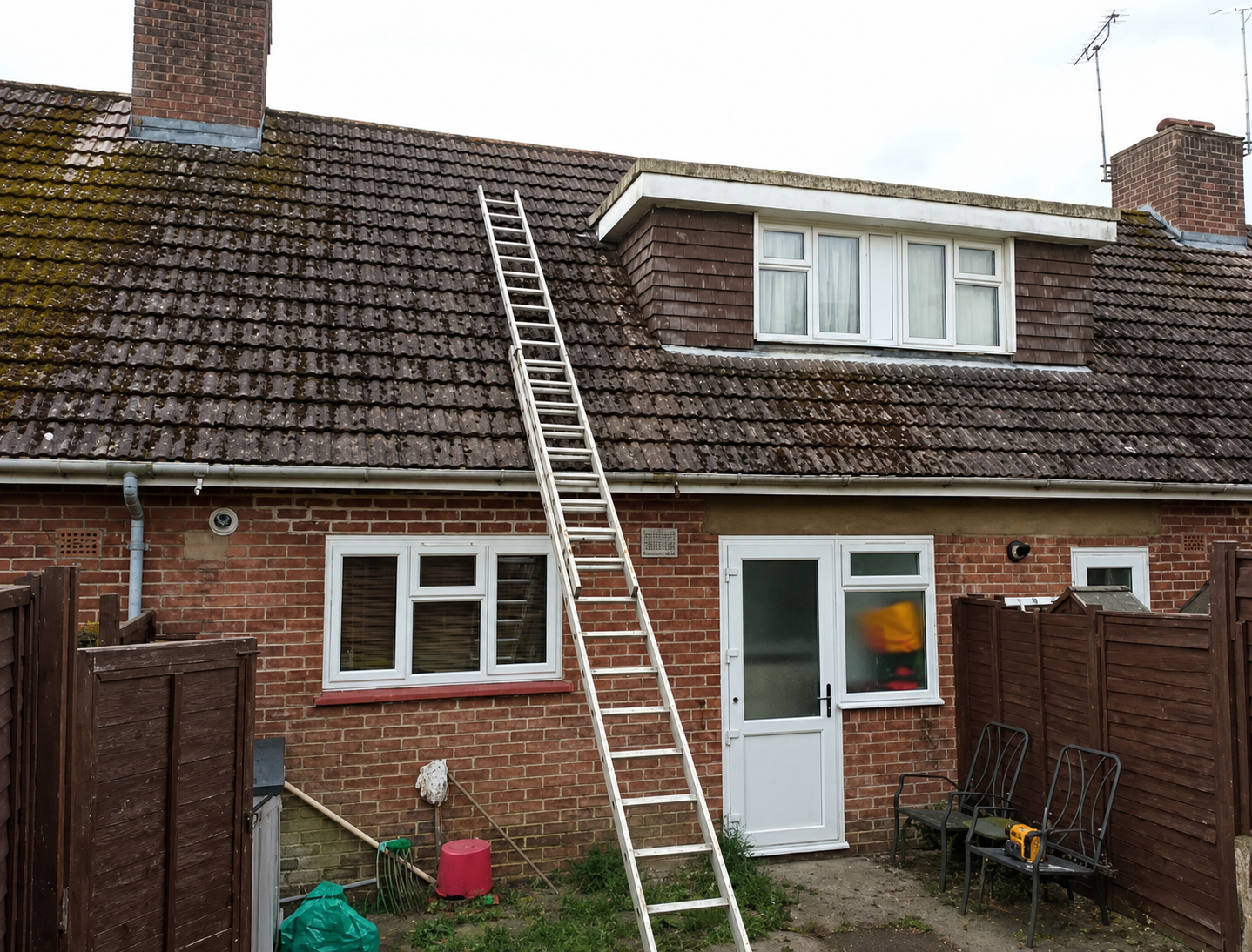 Roof before cleaning in Raheen, Limerick